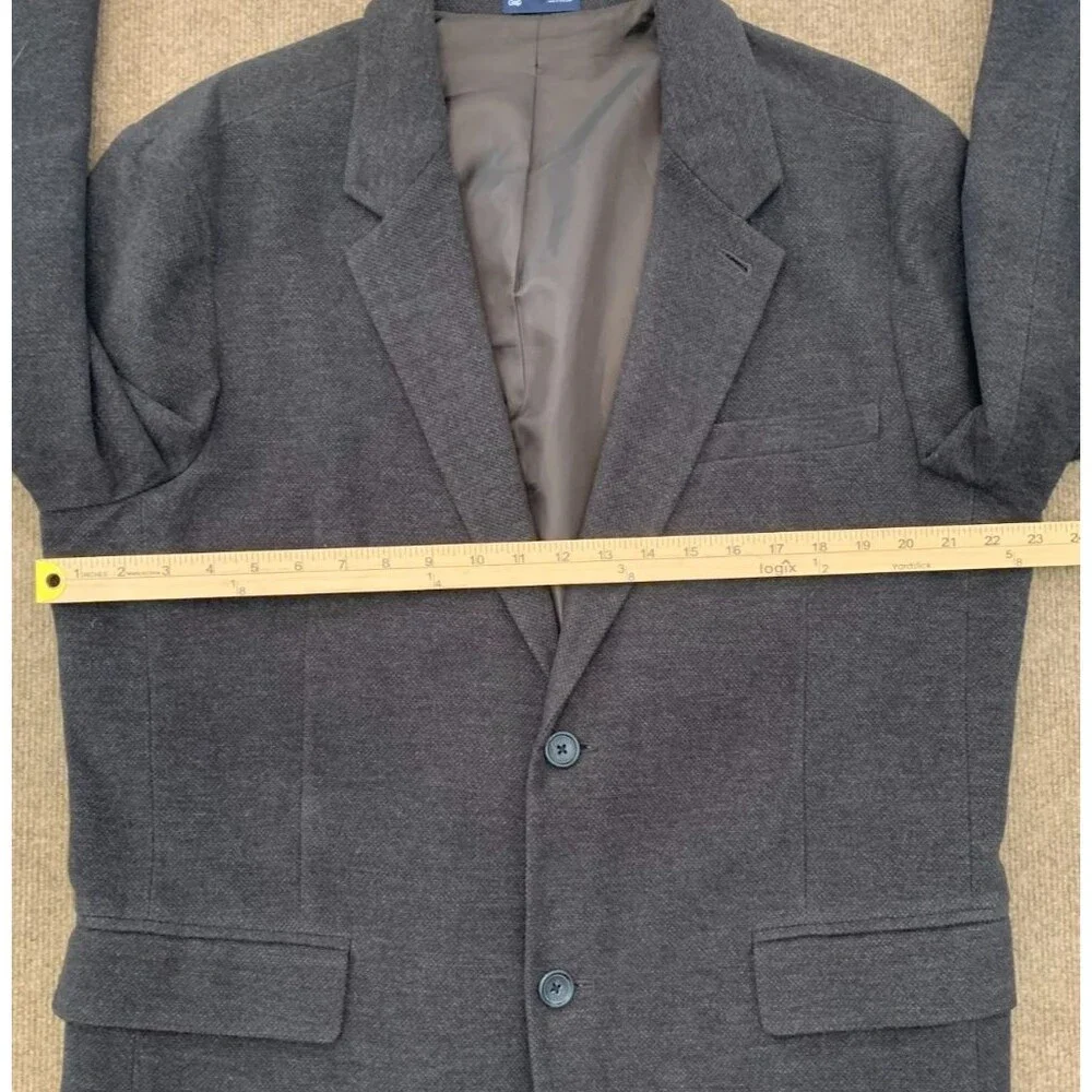 Vintage Gap Blazer Mens XL Tweed Micro Check Textured Cotton Jacket Sportcoat
